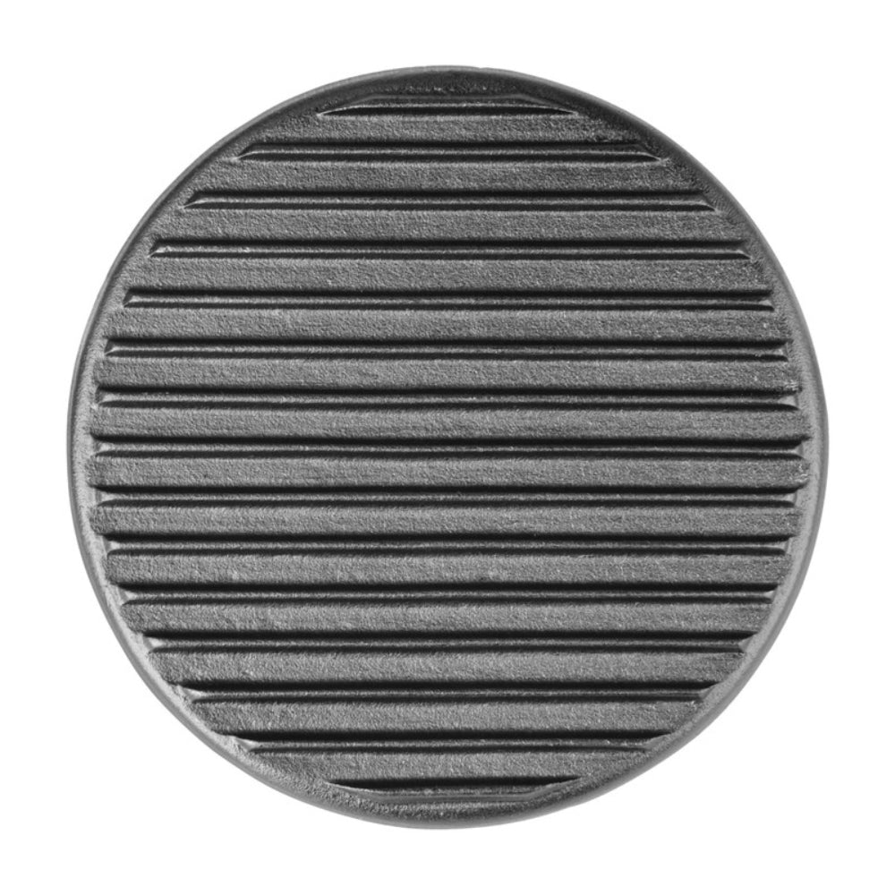 Fissman Round Grill Press With Bakelite Knob  Cast Iron Black 24cm