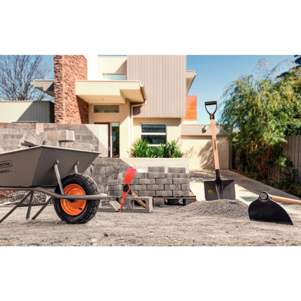 Tramontina Since 1911 Made In Brazil Tramontina'S Wheelbarrow Extraforte With Gray Metal Heavy-Duty Bucket 65 L, Metallic Handle And Pneumatic Tire